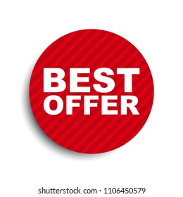 red circle banner element best offer