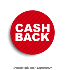 red circle banner element cash back