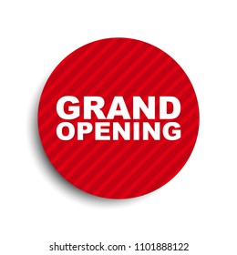 red circle banner element grand opening