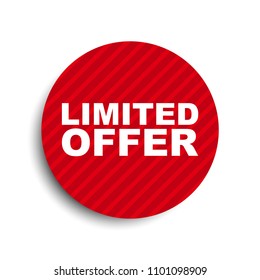 red circle banner element limited offer