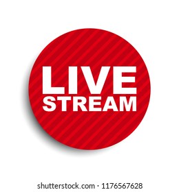 red circle banner element live stream