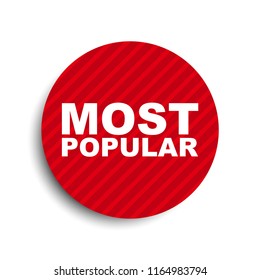 red circle banner element most popular
