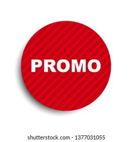 red circle banner element promo