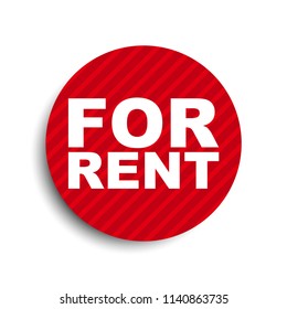 red circle banner element for rent