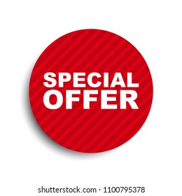 red circle banner element special offer
