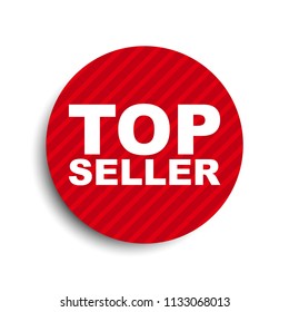 red circle banner element top seller