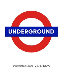 Red Circle Blue Mind The Gap Underground Greater London England Rapid Transit System Metropolitan Railway Mind The Gap Logo Symbol Sign Emblem Badge Vector