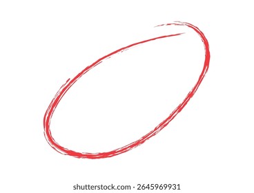 Vector de marcador de trazo de pincel de círculo rojo