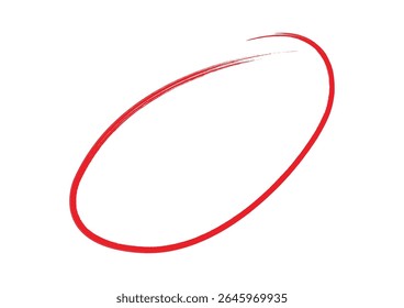 Vector de marcador de trazo de pincel de círculo rojo