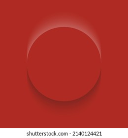 Red circle button for valentines day and for internet and for your business presentation. vector illustration