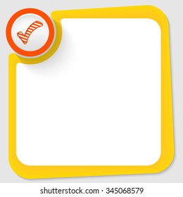 Red circle and check box and yellow frame for your text