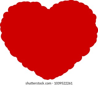 Red circle Crowded heart