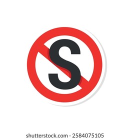 red circle design vector of the no stop sign.