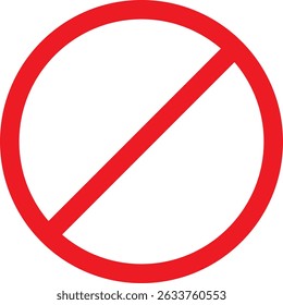 Red Circle with Diagonal Line - Prohibition Symbol