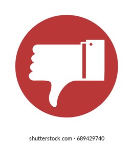 Red Circle Dislike Symbol Stock Vector (Royalty Free) 689429740 ...