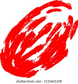 Red Circle drawn with brush