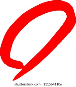 Red Circle drawn with brush