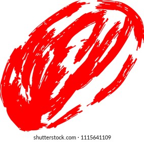 Red Circle drawn with brush