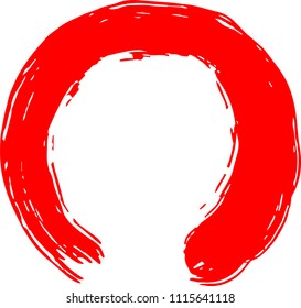 Red Circle drawn with brush
