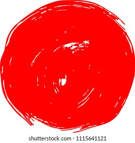 Red Circle drawn with brush