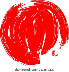Red Circle drawn with brush