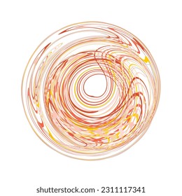 red circle dynamic lines 3d vector illustration