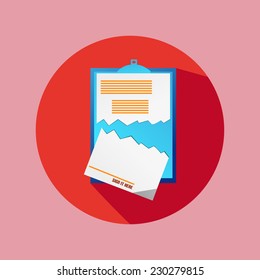 Red Circle Flat Cancel Contract Icon