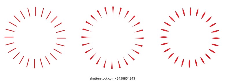 red circle frame icon. isolated on white background. Vector illustration eps10.