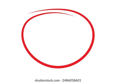 red circle frame icon. isolated on white background. Vector illustration eps10.