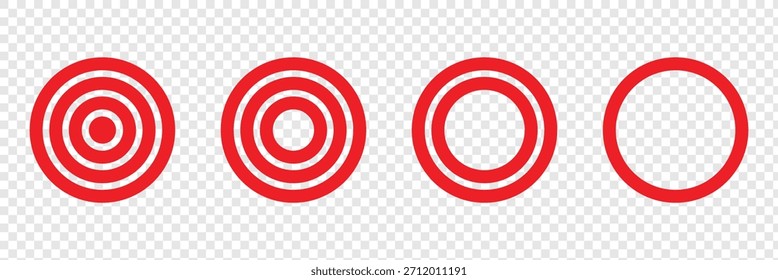 Red circle frame icon. isolated on white background. Vector illustration eps10.