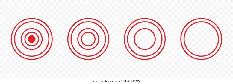 Red circle frame icon. isolated on white background. Vector illustration eps10.