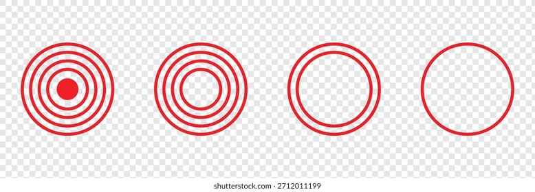 Red circle frame icon. isolated on white background. Vector illustration eps10.
