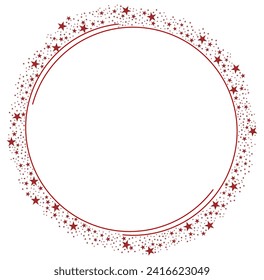 Marco de Círculo Rojo con Estrellas de Glitter Rojo diseños de icono 4