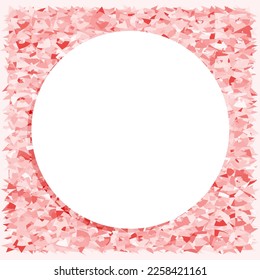 red circle geometric particles frame