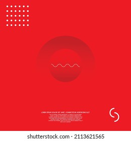 Plantilla de gradiente de círculo rojo para la ilustración