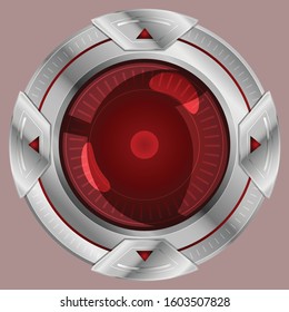 Red circle graphic Modern and beautiful Used to assemble modern and high-tech designs