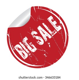 red circle grunge sticker "big sale"