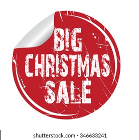 red circle grunge sticker "big Christmas sale"