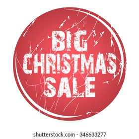 red circle grunge sticker "big Christmas sale"