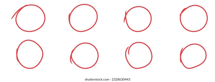 red circle hand drawing sketch doodle grunge for mark