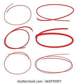 red circle, highlight circle for marking text