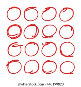 red circle highlighter, red circle marker