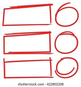 red circle highlighter, rectangle highlighter