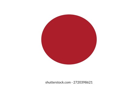 Red Circle Icon on White Background, Simple Design, Minimalist Style