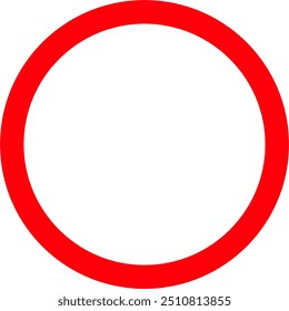 Red Circle Icon Vector Illustration For Editing
