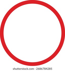 Red circle isolated on transparent background, perfect for graphic design projects, branding elements, and creating visual emphasis, offering a clean and versatile shape