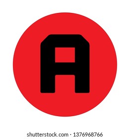 red circle with letter A