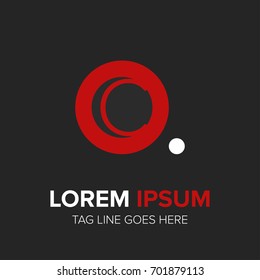 red circle letter C logo. C letter design vector, icon, symbol with red circle