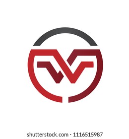 Red Circle Letter W O Logo