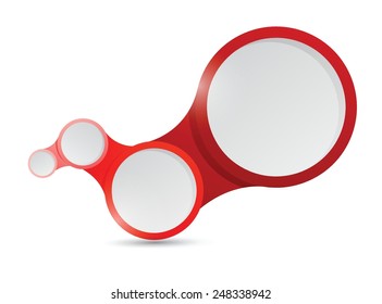 red circle links connection illustration design over a white background
